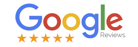 Google Reviews badge with five orange stars