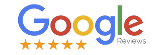 Google Reviews badge with five orange stars