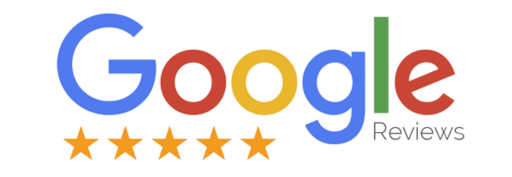 Google Reviews badge with five orange stars
